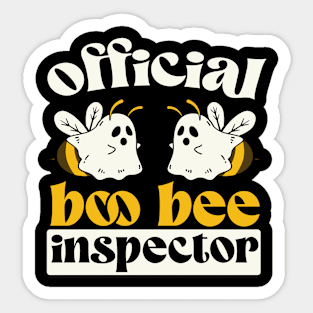 Official boo bee inspector Halloween Sticker
